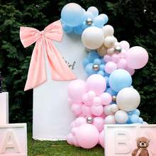 1 Paquete de Decoración de Lazo Grande para Habitación, Lazo Gigante para Decoración de Fondo de Pared de Fiesta de Cumpleaños - rosa - Ver 4