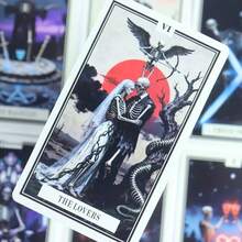 78pcs Skull Tarot Cards, Fortune Telling Divination Cards, Gothic Style And Surreal Dark Aesthetics - Multicolor - View 8