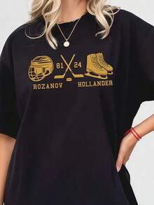 Hollanov Shirt, Hudson Williams Connor Storrie  Tee, Heated Rivalry Inspired T-Shirt, Ilya Rozanov Shane Hollander Shirt - Black - View 1