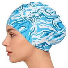 女士高弹双面印花硅胶泳帽，采用优质防水硅胶材质，保持头发干爽，舒适弹力贴合，适用于游泳池、竞技游泳、游泳训练、沙滩游泳和水上运动，是游泳训练的理想装备，也是水上运动爱好者的理想礼物。另有大码泳帽可选，弹性十足，是游泳爱好者的最佳选择。 - 彩色 - 查看 1