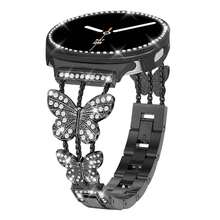 2Pcs/Set Bling Band With Case Compatible With Samsung Galaxy Watch 8 40mm 44mm, Women Diamond Butterfly Metal Bracelet Rhinestone Strap With Protector Case - Butterfly - View 11