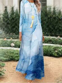 -, Women'S Elegant A-Line Maxi Dress - Flowy Long Sleeve Formal & Casual Dress, Stretchy Fabric, Flattering Fit For Parties, Office, Everyday Outfits - Easy-Care Chic Evening Gown, Summer Dresses For Women, Formal Dresses Elegant, Maxi Dresses For Women Elegant Classy, Formal Dress For Women, Dresses, Office Attire, Party Dress, Breathable Material, Comfortable Fabric, Stylish Gown, Fashion Lovers - style - 查看 5
