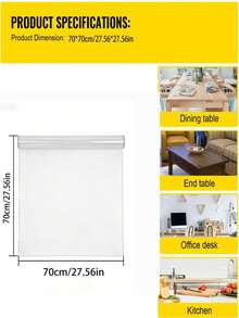 1pc 1.5mm Thick PVC Desktop Protective Mat, Suitable For Study Desk, Dining Table, Coffee Table, TV Cabinet Protection, Keyboard & Mouse Pad, High-End Luxury Transparent Tabletop Mat, Scratch-Resistant, Heat-Resistant, Easy To Clean, Applicable For Home, Office, Hotel, Restaurant - White - View 37