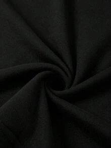性感露肩褶皱紧身迷你连衣裙，女士无袖褶皱派对夜店装优雅黑色夏季连衣裙 - 黑色 - 查看 5