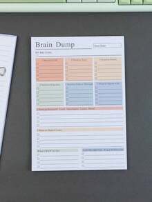 1PC Brain Dump & To-Do Notebook, 50-Page Focus Planner, A5-Size Daily Task Manager, Suitable For Self-Planners, Project Managers, And Personal Organizers, Minimalist Notebook, Premium Finish, High-Quality Paper, Planning Tool, Brain Dump Journal - A - 查看 3