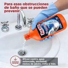BLUE ZOO 500ml – Elimina eficazmente atascos de cabello, grasa y residuos en desagües de cocina, baño y tuberías. Fórmula potente de acción rápida, segura para tuberías de metal y plástico. Sin fragancia fuerte, líquido de fácil aplicación, ideal para uso doméstico, previene y resuelve problemas de obstrucción, manteniendo el flujo de agua libre.destapacaños para baño,destapador de tuberias,destapa tuberías. - Líquido - Ver 5
