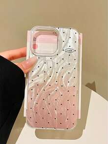 Polka Dot Painted New Large Hole Feather Chiffon IMD Gradient PC+TPU Integrated Glossy Painted Anti-Drop Phone Case Compatible With IPhone7pro/17Air /17/17promax 16/11/16pro/16plus/16promax/16e/15Promax/13/14/12/XS/XR/7G/8P, Compatible With Samsung Galaxy S26/S26PLUS/S26 UltraS25/, Compatible With Xiaomi 11/12Pro/12/12X/13Pro/14Pro/15Pro/, Compatible With 10/9/Note9/12c/Note11pro/Note8Pro Anti-Drop Phone Protective Cover - Multicolor - View 2