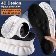 High Elastic Latex Insoles, Soft & Breathable, Odor-Resistant & Shock-Absorbing, Suitable For Women, Men, And Winter Shoes - Black - View 7