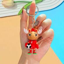 Football Pendant Mascot Keychain Bag Charm, Souvenir Gift For Football Fans - Multicolor - View 7