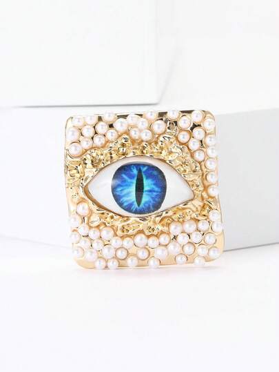 Luxury Pearl Eye Brooches - Fashion Organ Pins For Women Unisex Casual Party Jewelry Accessories / Friends Gifts Badges Decoration