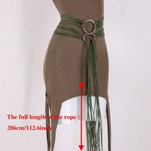 1pc Plus Size Knotted Rope Belt, Suitable For Women, Nordic Witch Waist Chain, Troll Diagonal Waist Belt, Shaman Pagan Viking Accessory, Bohemian Renaissance Market Waist Rope, DIY Waist Rope - A - View 6