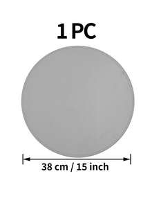 1pc Round PVC Placemat, Washable, Easy To Clean, Wipe-Clean, Non-Slip, Heat-Resistant, Dining Table Mat, Sweet Nostalgia, Elegant Placemat, PVC Dining Mat, Table Setting, Kitchen Dining Pad, Room Decor, Holiday Wedding Party Decor - Black - View 19