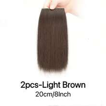 2pcs Synthetic Hair Clips, Seamless Root Volume Straight Hair Clips, Top Hair Volume Pads, Synthetic Hair Clip Set 2pcs, Seamless Root Volume Straight Hair Clips, Top Hair Volume Pads, Suitable For Men And Women, Easy To Use - Multicolor - View 13