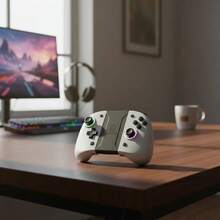 Controlador Joystick Inalámbrico LinYuvo, Iluminación RGB de Color, Botón de Disparo Rápido de Un Clic, Joystick de Efecto Hall, Botones Traseros Duales con Programación de Macros, Anillo de Luz LED de 8 Colores, Función de Macro y Sensor de 6 Ejes, Compatible con Switch/Switch OLED/Switch Lite - Ver 2
