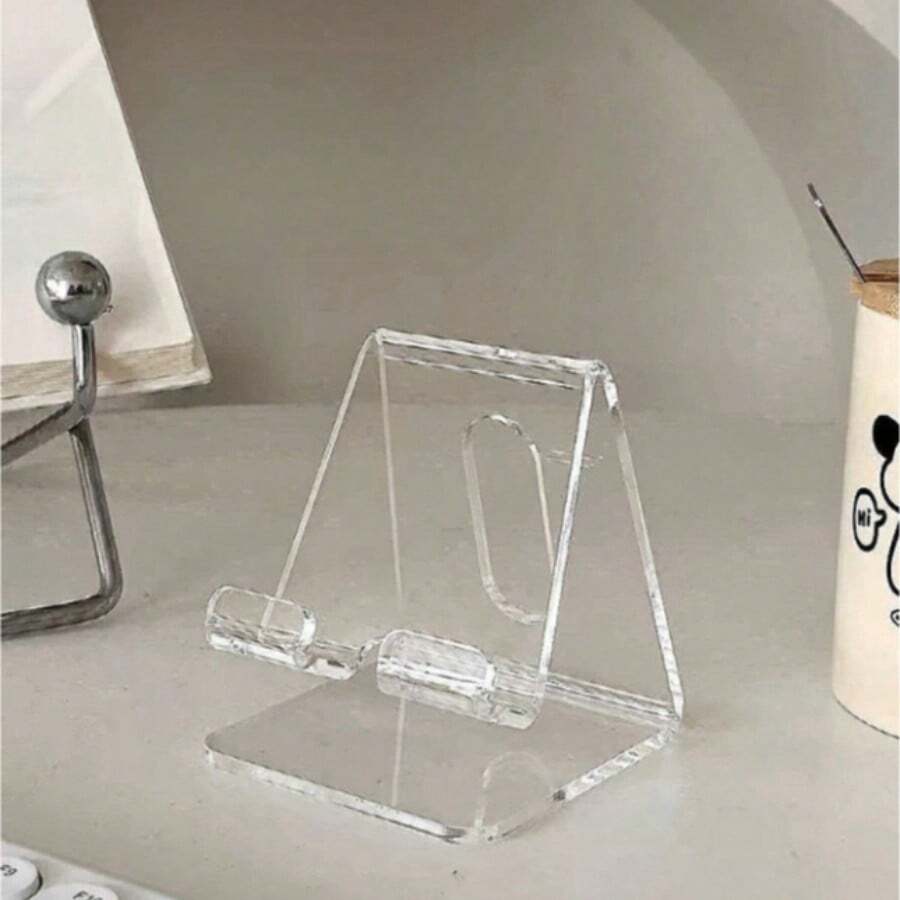 Giá đỡ điện thoại để bàn trong suốt bằng acrylic, giá đỡ điện thoại di động sáng tạo, giá trưng bày điện thoại bằng acrylic. - Hình chữ nhật - Xem 1