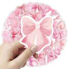 100pcs Bowknot Stickers For Mobile Phone Cases, Laptops, Skateboards, Luggage, Guitars Back To School - Multicolor - View 5