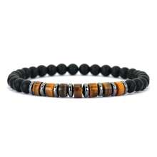 diffone 时尚手工6毫米天然帝王石手链，男士臂环饰品 - 帝皇石個性手鍊 - 查看 15