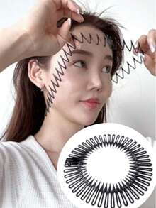 1pc Women Invisible Hair Comb, Simple Hair Styling Tool For Fixing Hair - Black - View 1