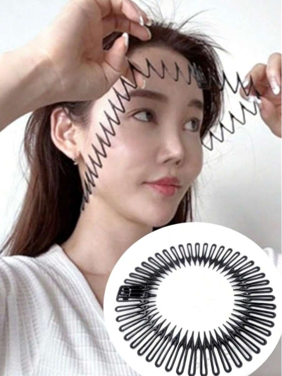 1pc Women Invisible Hair Comb, Simple Hair Styling Tool For Fixing Hair - Black - View 1