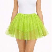 Carnival Tulle Skirt - Lime Green - View 4