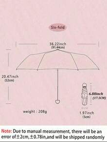 1pc/Travel Essentials Mini Umbrella, Small Compact UV Sun Protection Lightweight Tiny Pocket Umbrella Fits Purse Backpack - Multicolor - View 11