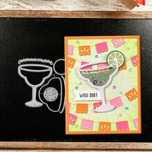 Creative Goblet Dies, DIY Scrapbooking Album And Embossing Stencil, Greeting Card Making Tool, Card Paper Cutting Crafts ,Gift Card Making Template Die Cuts. - Silver - View 4