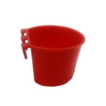 2个仓鼠喂食碗，小型宠物食品容器，鹦鹉笼悬挂式食碗，红色 - 查看 9