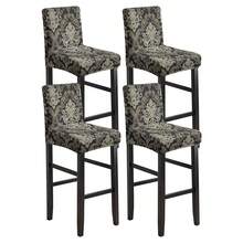 1/2/4/6pcs Stretch Printed Bar Stool Chair Covers, Home & Hotel Use - Baroque - View 10