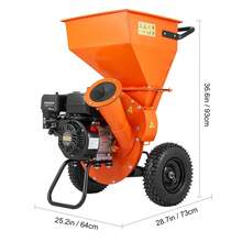Wood Chipper Shredder Mulcher, 7HP Heavy Duty Gas Powered Engine, 3" Max Diameter 212cc 4.1 KW, 4-Stroke 3-In-1 Woodchipper, Fast Chipping Chopping For Forestry, Gardens, EPA Certified - 7HP 212cc 4.1 kW - 查看 10