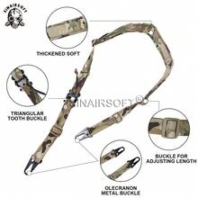 Tactical Rifle Sling 2 Point Modular Padded Quick Pull Tab Sling Camo Strap Tactical Military Gear Rifle Sling 2 Two Point Modular Padded Quick Pull Tab Sling Outdoor Hunting Airsoft Camo Strap - Black - View 2