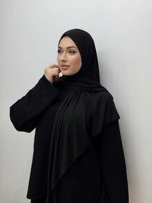 1pc Instant Triangle Hijab, All-In-One Headscarf. Quick Wrap Design, Won't Slip. No Undercap, No Folding Needed. Suitable For Daily Wear, Prayer, And Outings - Multicolor - View 4