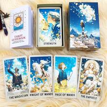 原创塔罗牌套装，花瓣天空，78张塔罗牌，附带指南手册，花瓣主题设计，卡牌游戏，占卜工具 - 彩色 - 查看 4