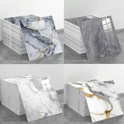 11/22/30片装3D大理石纹墙砖壁纸，自粘泡沫墙板，防水防潮，家居装饰墙贴，易撕易贴，易清洁易裁剪，适用于浴室、客厅、厨房、卧室装修