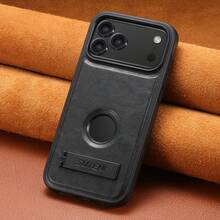 Ốp điện thoại SUTENI cao cấp bằng da giả, có nam châm, tích hợp sạc không dây, bề mặt nhẵn mịn, tương thích với iPhone 17 Pro Max, 16 Plus, 15, 14, 13, 12. Thích hợp làm quà tặng cho người thân, bạn bè và người lớn tuổi trong dịp lễ. - màu đen - Xem 14