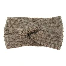 Knitted Knitted Criss-Cross Headband Headwrap, Handmade Elastic Warm Headband For Autumn/Winter - Multicolor - View 6