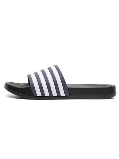 Men's Classic Striped Sandals, Indoor & Outdoor Plus Size Slippers, Non-Slip Sports Casual Home Slippers (Size 40-47)