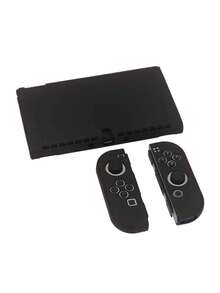 1pc Black TPU Silicone Soft Case, Full Coverage Protective Shell For Nintendo Switch OLED, Anti-Drop - View 1