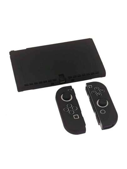 1pc Black TPU Silicone Soft Case, Full Coverage Protective Shell For Nintendo Switch OLED, Anti-Drop