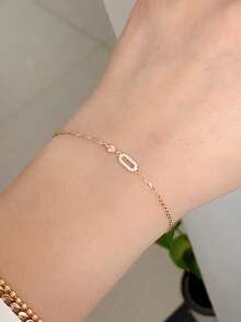 1 chiếc vòng tay tròn tối giản bằng bạc Sterling S925 đính đá, thời trang, thanh lịch, cá tính, sang trọng, tinh tế, thiết kế hình vuông hình học cao cấp, phụ kiện đa năng, món quà tinh tế. - hình học - Xem 6