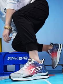 6厘米隐形增高男鞋，轻便减震气垫鞋底，休闲运动鞋，韩版时尚隐形增高鞋，适合学生和青少年 - 彩色 - 查看 6