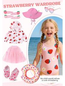 Girls Bathing Suit Size 2-10 Years - Cute Toddler Swimsuit Girl Adjustable One Piece Swimwear For Summer Beach Wear - B 海軍花瓣(胯部扣環) - 查看 5