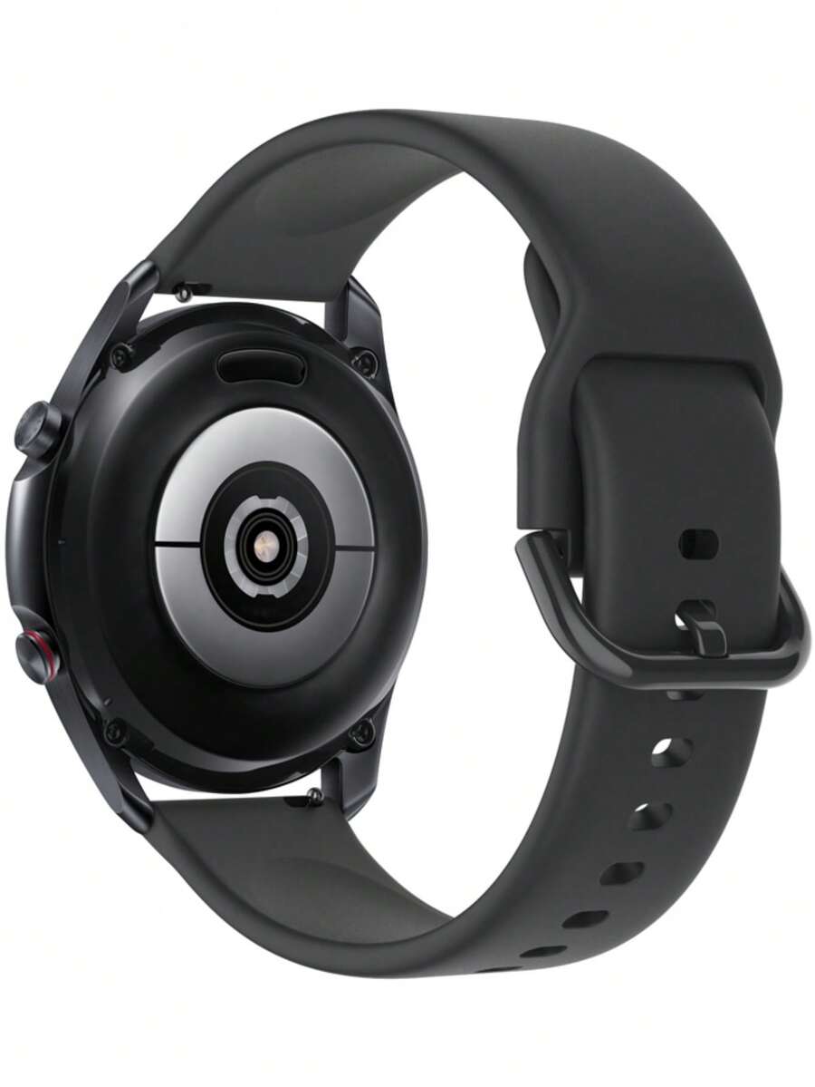 1条20mm/22mm柔软硅胶表带，智能手表表带替换装，可调节快拆腕带，兼容三星Galaxy Watch Active 2 40mm/44mm、Active 42mm、3/4/5/6、Gear S2/S3 Frontier/Classic、Watch GT 2/3 Pro 42mm/46mm、荣耀GTS 2 BIP。 - 黑色 - 查看 1