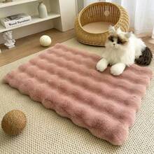 1pc Pet Plush Winter Warm Thick Durable Cushion Mat, Dog Cat Sleeping Blanket - Multicolor - View 15