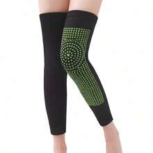 Extra Long Winter Warm Mugwort Relaxing Knee Pads, Men's Home Sports Fitness Yoga Pilates Knee Pads, Suitable For Most People (99.21-220.46 Lbs) - Black - View 3
