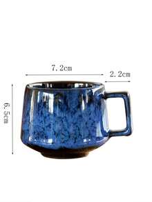 1个高温陶瓷咖啡杯，可转换成茶杯，大师杯，大号陶瓷功夫茶具，小容量茶杯，拉花杯，意式浓缩咖啡杯，陶瓷杯，小容量下午茶杯 - 彩色 - 查看 11
