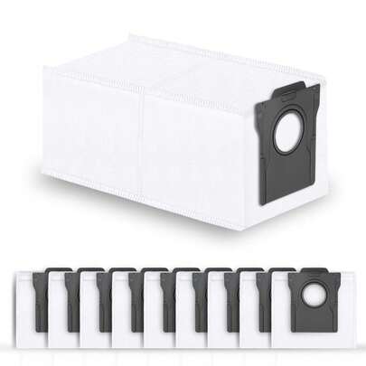 Pack Of 10 Vacuum Cleaner Bags For Dreame L10s Ultra Gen 2/Gen 3/X30/X40/X50 Ultra/L10s Pro/L40/L50/Aqua10/Matrix 10 Ultra/Mova E30 Ultra/P50/P10/E40 Vacuum Cleaner, 3.2 Large Capacity Vacuum Cleaner