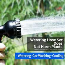 Manguera de jardín expandible y duradera con boquilla de 7 modos para limpiar perros, regar plantas, lavar autos y duchar mascotas - A - Ver 6