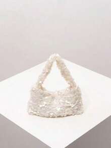 Sequined Handbag, Sparkly And Stylish, A Versatile Women's Handbag Suitable For Parties, Dinners, Dates, Etc. - Beige - View 4