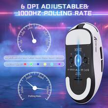 ATTACK SHARK Chuột chơi game không dây X8SE, siêu nhẹ 55g, có dây/Bluetooth/không dây 2.4GHz có thể lập trình, tốc độ phản hồi 1000Hz, cảm biến chơi game PixArt PAW3311, 25000 DPI, băng dính chống trượt, chuột chơi game. - Xem 6
