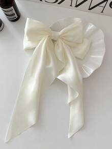 1-3pcs Small Bowknot Ribbon Hair Clips, Hair Accessories - Yellow - View 2